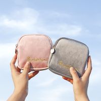 【LZ】▼◑♣  Saco de armazenamento portátil para mulheres e meninas guardanapo sanitário bolsa de batom moeda cosméticos bolsa de maquiagem organizador bonito