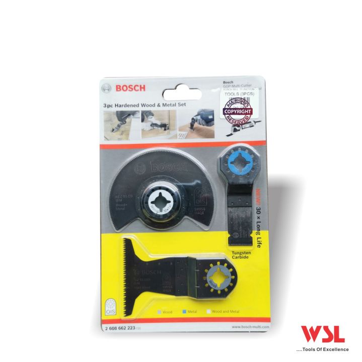 Bosch Multi Tool Blade Set For Hardened Wood And Metal 3 Piece Lazada