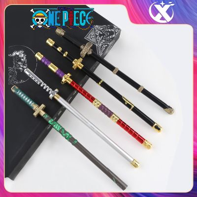 ♦ One Piece Anime Peripheral Signature Pen Weapon Sword Toys Copper Nib Alloy Cap Decoration Display Crafts Collection Kid 39;s Gifts