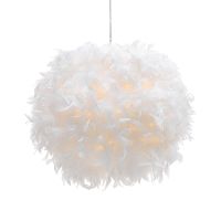 New White Feather Chandelier Lampshade for The Living Room Dining Room Bedroom Floor Lamp and Table Lamp Feather Lampshade