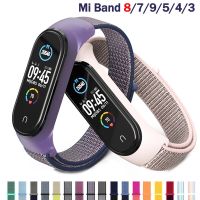 Bracelet for mi band 8 5 4 3 Strap Nylon Sport loop watch Belt pulsera correa Mi band 8 Wristband for xiaomi Mi band 7 Bracelet Straps