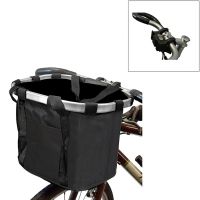 BMFUEW 2in1 Bicycle Front Basket 5KG Load Handlebar for Bike Dog Cycling Travel Baggage รับน้ำหนักได้5กก. ตะกร้าหน้าจักรยาน พับเก็บได้ 2in1 ทนทานต่อการใช้งาน เอ็มทีบี สุนัขพกพาได้