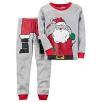 [COD] Boys and children European spring autumn Claus long-sleeved home clothes two-piece childrens one piece on behalf of ins