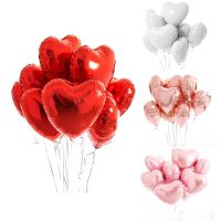 10pcs 18inch Red Heart Foil Balloons Multi Helium Balloon Kid Birthday Party Decoration Wedding Balloons Valentines Day supplie Artificial Flowers  P