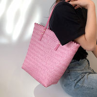 Fashion Women Straw Handbags Casual Basket Shoulder Bag Large Capacity Shopping Totes Wicker Summer Beach Travel Purse