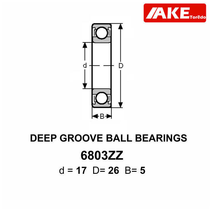 6803zz-ตลับลูกปืนเม็ดกลมร่องลึก-deep-groove-ball-bearings-ฝาเหล็ก-2-ข้าง-6803z-z-6803-2z-จัดจำหน่ายโดย-ake-tor-do