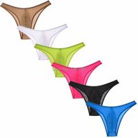 Men Semi Briefs Underwear Sexy Bluge Pouch Jockstrap Bottoms Pants Cuecas See-through Bikini