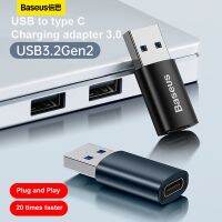 Baseus อะแดปเตอร์ USB เป็น Type C 3.0ที่ชาร์จ OTG ได้อย่างรวดเร็วสายสำหรับข้อมูลปลั๊ก14 13แท็บเล็ตพีซี Ipad รถยนต์