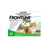 Frontline Plus for Cat 1-10 Kg (เขียว) ฟรอนไลน์ พลัส หยดกำจัดเห็บหมัด (2xxB/หลอด) 3 Pipettes (1 กล่อง)