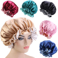 【2023】Leeons Reversible Satin Bonnet With Head Tie Adjust Sleep Night Cap Head Cover Hat For Curly Springy Hair Styling Accessories