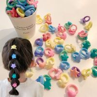 ∏ 10pcs/set Lovely Thumb Hair Ropes Baby Girls Colorful Star Bowknot Rubber Bands Ponytail Holder Scrunchie Baby Headress