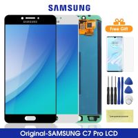 5.7 สำหรับ C7010 Samsung Galaxy C7 Pro C7000เปลี่ยนชิ้นส่วนจอสัมผัสแอลซีดีของเครื่องแปลงดิจิทัล AMOLED