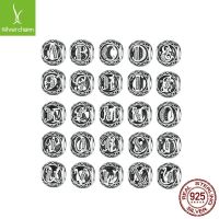 [COD] AliExpress ebey supply wholesale 26 English letters s925 silver beads spot PSC008