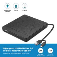 (Willie Samuel) USB 3.0 External DVD RW CD Writer Drive Burner ROM Disk Reader เครื่องเล่น VCD แบบพกพาออปติคัลไดรฟ์สำหรับแล็ปท็อปพีซีเดสก์ท็อป IMacs