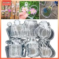 PLLEWY DIY ลายขวดที่ต้องการ สำหรับคนรักหนังสือเด็ก สำหรับการสำเร็จการศึกษา ที่คั่นหนังสือสมุนไพร ดอกไม้หน้าบุ๊คมาร์ค ที่คั่นดอกไม้กด ที่คั่นหนังสือดอกไม้ประดิษฐ์โปร่งใส