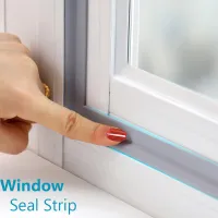 Waterproof SoundProof For Sliding Window Door Bottom Seal Window Sealing Strip Self Adhesive Tape Sealer Dust Stopper