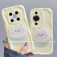 ปลอกอ่อน Phone Case เคส Huawei Nova 11i Nova11 Pro Nova Y71 Y91 Y70 Y90 Nova10 Pro Nova9 SE มาการองเคสโทรศัพท์สีที่ตั้งรูปหมีพร้อมฝาครอบหลังซิลิโคนป้องกันเลนส์แบบรวมทุกอย่าง2023