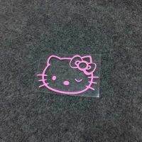 Hello Kitty สติกเกอร์บั๊มเปอร์สติ๊กเกอร์กระดาษกันน้ำสติกเกอร์ผู้หญิงรถลายการ์ตูนกันกระแทกน่ารักสำหรับแมวตัวขับ