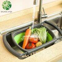 【CC】 Holaroom Colander Drain Folding Baskets Collapsible Strainer Noodles Fruit Vegetable Washing Strainers Bowls