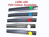 【☄New Arrival☄】 QFERF SHOP 100ชิ้น1206 Smd สีขาวสีแดงสีเขียวสีเหลืองสว่างมาก1206ไดโอด Led Smd 3.2*1.6*0.8มม. สร้อยข้อมือส้มสีขาวอุ่น