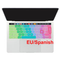 【☸2023 New☸】 g8lumg Eu ป้องกันปกป้องตัวเครื่องแป้นพิมพ์ซิลิโคนภาษาสเปนสำหรับ Macbook Pro 13 15พร้อมทัชบาร์ Retina Pro 15.4"