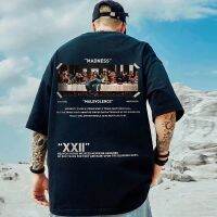 [M-8XL] เสื้อยืดแขนสั้นลำลองผู้ชาย 2022 ฤดูร้อนและฤดูใบไม้ร่วงใหม่ ing หลวมขนาดใหญ่สไตล์ฮิปฮอปสไตล์แห่งชาติการพิมพ์เยาวชนเสื้อผ้าทั้งหมด