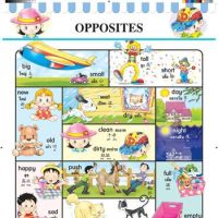 Kid Plus สื่อเสริมทักษะ โปสเตอร์ 3 ภาษา (ไทย-อังกฤษ-จีน) LOOK AND LEARN CHARTS - OPPOSITES