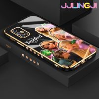 Jjlingji เคสสำหรับ Vivo V17 V19 Neo V19 (อินโดนีเซีย) ลายการ์ตูนสีขาวหิมะใหม่กรอบสี่เหลี่ยมพื้นผิวเคสซิลิกาเจลกันกระแทกเคสมือถือฝาครอบป้องกันทั้งหมดรวมเลนส์กล้องถ่ายรูป