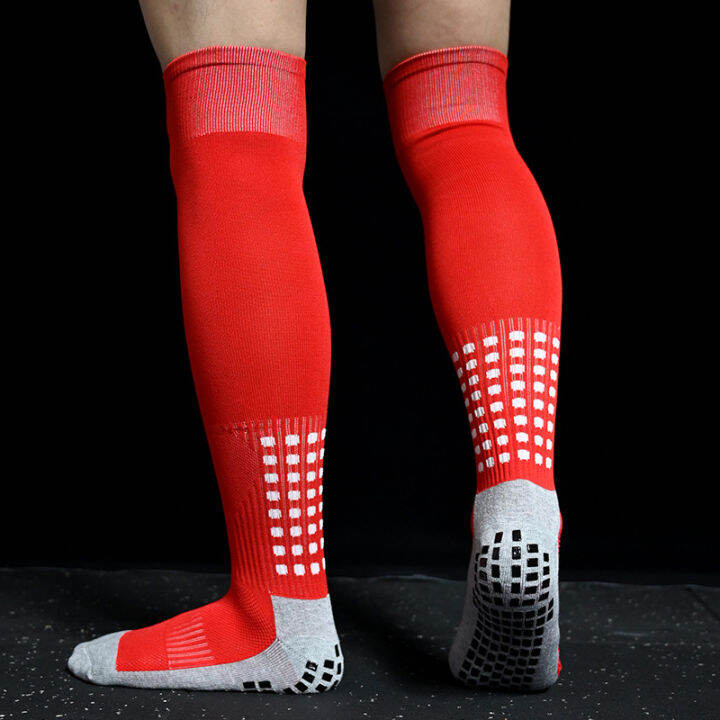 guliang630976-new-mens-non-slip-soccer-socks-breathable-knee-ผ้าขนหนูสูงด้านล่างขี่จักรยานเดินป่ากีฬาการฝึกอบรมถุงเท้าฟุตบอลยาว