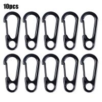 10ชิ้นพวงกุญแจกุ้งมังกรหัวเข็มขัดเดินป่าตั้งแคมป์ Carabiners กลางแจ้งขนาดเล็กคลิปเครื่องมือตะขอแบบพับสปริงอัลลอย