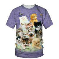 2023Trend T-Shirt 3D Cute Animals Printed T-shirt Summer Fashion Short Sleeve Round Collar Quick-drying Fashion Streetwear Tops Tees