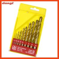 DANGL 10pcs ก้านตรง ดอกสว่านเจาะ เหล็กความเร็วสูง Hss bit มัลติฟังก์ชั่ เครื่องมือสำหรับมือ ไม้สำหรับไม้