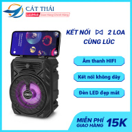 Loa bluetooth Cát Thái tích hợp giá đỡ điện thoại tiện lợi hiệu ứng đèn thumbnail