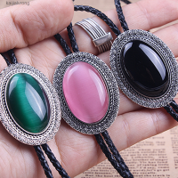 Agate Bolo Tie แฟชั่นเสื้อโซ่ปกเสื้อสร้อยคอหนัง Kaijialvrong