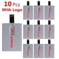 10PCS Custom Logo Print Picture 128MB 4GB 8G 16GB 32G USB Flash Drive Credit Card Pendrive Business Name Shaped USB Memory Stick