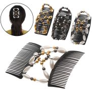 1 pc Hair Comb Ladies Women Elastic Hairpin Stretch Double Magic Hair Comb