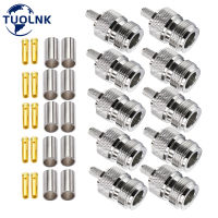 10Pcs N Crimp Connector N หญิง Jack Coax ตรง N ประเภท Connector Low Loss 50 Ohm สำหรับ RG58 RG142 RG400 LMR195 RF Coax สาย