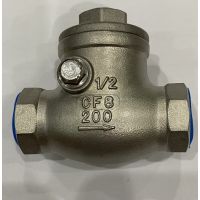 ( Promotion+++) คุ้มที่สุด สวิงเช็ควาล์ว 200 PSI (Swing Check Valve 200 PSI) สแตนเลส 304 ขนาด 1/2-2 นิ้ว ราคาดี วาล์ว ควบคุม ทิศทาง วาล์ว ไฮ ด รอ ลิ ก วาล์ว ทาง เดียว วาล์ว กัน กลับ pvc