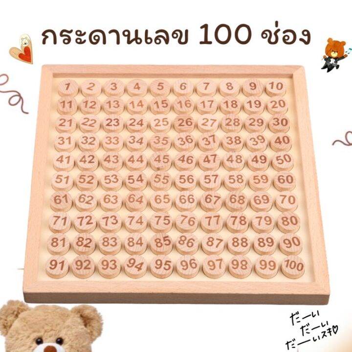 กระดานเลข-100-ช่อง-มี-7-แบบให้เลือก-สอนเรื่องการบวก-ลบ-และจำนวน