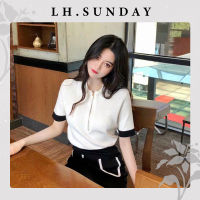 LH.Sunday  เสื้อยืดมีซิปบล็อคด้านหน้า ลุคสาวหวาน เนื้อผ้าดีใส่สบายมีความคิ้วมากๆแมทช์ได้ทุกแนว