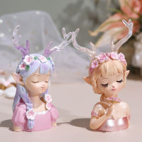 Flower Deer Girl Series Figure Blind Box Handmade Christmas Birthday Gifts for Girls Surprise Box Cute Desktop Decoration