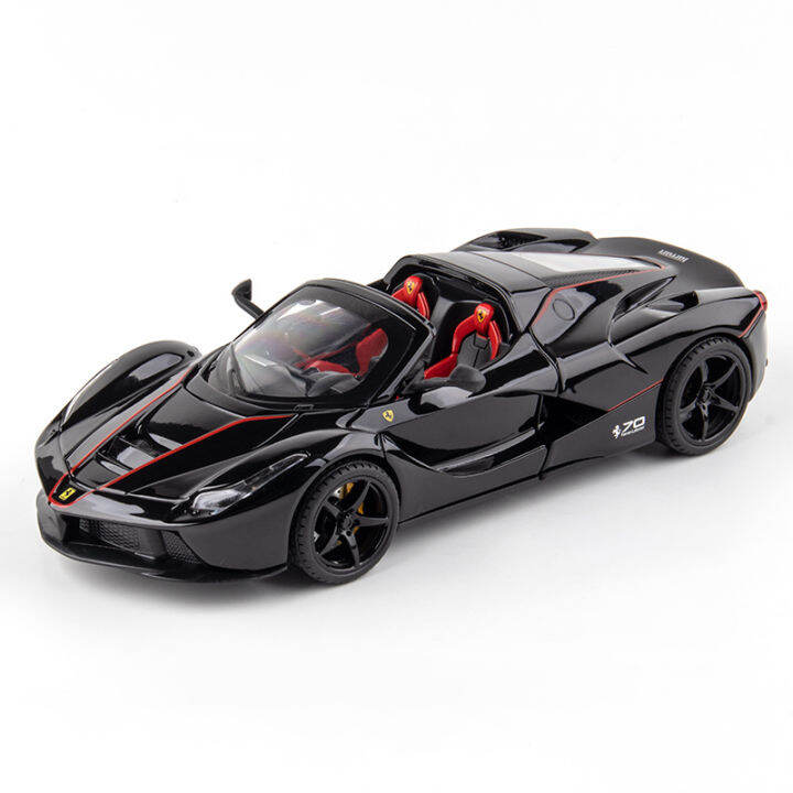 klt-มาตราส่วน-1-22-ferrari-laferrari-supercar-ของเล่นโลหะผสมรถรุ่นรถ-diecast-ยานพาหนะสําหรับเด็กเด็กเสียงแสงผลของขวัญงานอดิเรกคอลเลกชัน