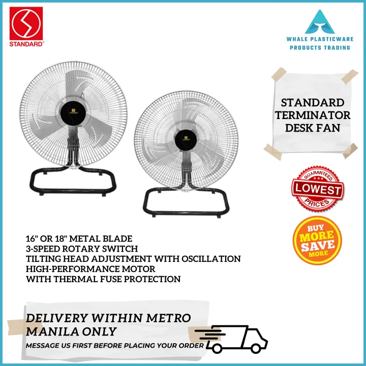 Standard Terminator Desk Fan Metal Blade STD 18E / STD 16E Lazada PH