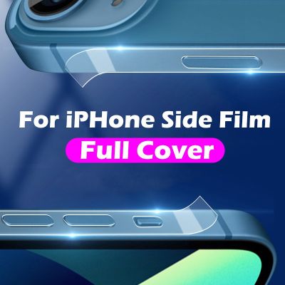 Full Cover Phone Edge Frame Protective Film For iPhone 13 Pro Max Screen Protector Side Hydrogel Film iPhone 12 mini Not Glass