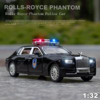 Rolls-Royce alloy police car simulation model childrens toy car large special police car car boy gift