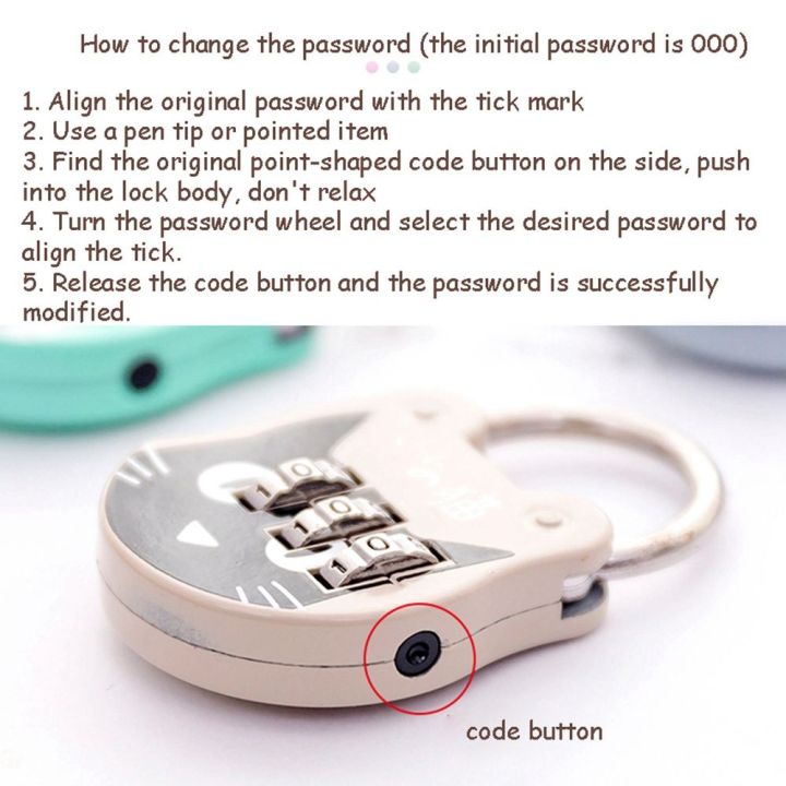 lock-portable-digit-lock-novelty-travel-accessory-cute-cat-code-lock-mini-travel-padlock-keyed-notebook-padlock
