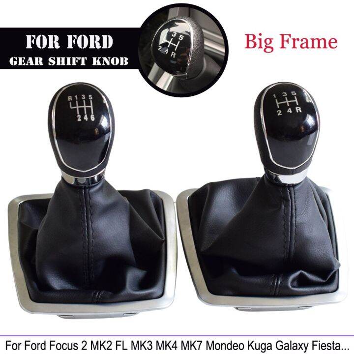 คู่มือเกียร์5-6สปีดรองเท้าบูตหนังหัวเกียร์ฝาครอบสำหรับ-ford-โฟกัส2-mk2-fl-c-max-2006-2011-mk4-mk3-mk7-galaxy-nuopyue