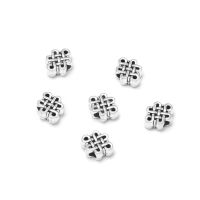 【CW】 10pcs/lot Tibetan Silver Chinese knot Hollow out Antique Loose Bead Spacer Beads Connectors forJewelry Making bracelet