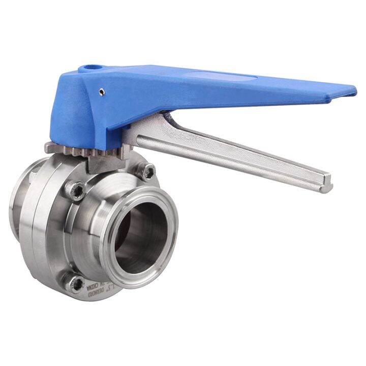 butterfly-valve-with-blue-trigger-handle-stainless-steel-304-tri-clamp