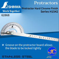 Shinwa ครึ่งวงกลมวัดองศา - Stainless Steel Protractor No.62868